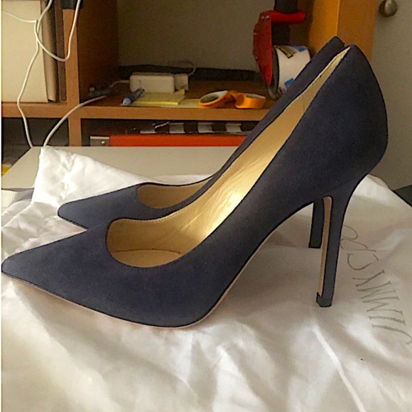 JIMMY CHOO Suede  Pumps in navy - Picture 4 of 10